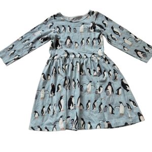 Winter Water Factory Girls Size 4T Organic Cotton Penguin Design Dress